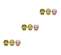 Abaodam 9 Pcs Lightweight Plastic Opera Mask with Chinese Peking Opera Design, Suitable Size, for Halloween and Photography Props