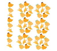 Abaodam 90pcs Scale Miniature Resin Bananas Lifelike Mini Fruit Art for Dollhouse Kitchen Accessories Fairy Garden Decorations Compact and Realistic Fruit Props