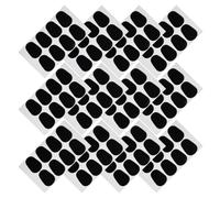 Abaodam 96Pcs Saxophone Bite Pads Oval 0.8Mm Mouthpiece Cushions Black Rubber Patch Set for Alto Tenor Saxophone Clarinet Mouthpiece Protection