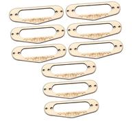 Abaodam 9pcs Flat Pickup Mounting for Electric Guitars Suitable for St Style Instruments Golden Finish for Single Coil Pickups Replacement Accessory for Guitarists