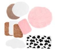 Abaodam 9Pcs Miniature Floor Rugs for Dollhouse Decoration Lightweight Mini House Carpets Safe Material Mini Dollhouse Accessories for Living and Bedroom Random Colors Random Color