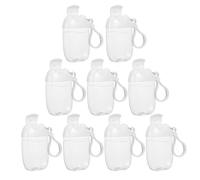 Abaodam 9pcs Practical Refillable Bottles 30ml with Flip Cap and Hook Keychain Portable Petg Plastic Travel Hand Sub Bottles for Travel and Outdoor Use