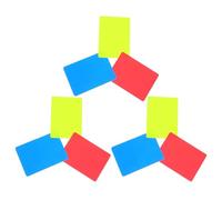 Abaodam 9pcs Professional Pvc Soccer Referee Cards Set with Yellow, Red, and Blue Warning Cards for Sports Officials Featuring Resist Deformation and Immediate Visual Cues,