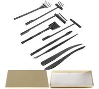 Abaodam 9pcs Zen Garden Rake Set Mini Sand Garden Accessories Plastic Crafting Tools for Meditation and Desktop Decoration Compact Design with Multiple Shapes for Creativity