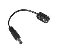 Abaodam 9v Guitar Pedal Power Supply Cable Usb Rechargeable Dc Adapter External Battery Clip Negative Inner Positive Outer Connector for Guitar Effect Pedal Board Power Supply