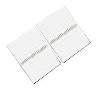 Abaodam Accounting Book and Blank Horizontal Grid Pages for Financial Record-keeping Personal Finance 2pcs with Pp Cover Versatile Application in and Schools