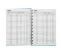 Abaodam Accounting Ledger Book Budget Ledger, 8.5x6, Income and Expense Tracking, Monthly Planner Layout, Paper and Pp, Green, 1 Book, for Small Business Owners and Freelancers