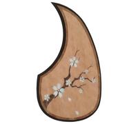 Abaodam Acoustic Guitar Pickguard Teardrop Shape Wood Grain Sakura Protective Scratch Plate Sticker Self-adhesive Guitar Protector for Strumming Instruments