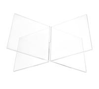 Abaodam Acrylic Book Holder X Shape Stand, Versatile Desktop Display Rack for Reading and Exhibiting, for Art, Bible, Cookbook, Textbooks, Magazine, Recipe