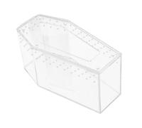 Abaodam Acrylic Crawling Pet Box Coffin-shaped Reptile Habitat 10x10x20cm Lizard Gecko Spider Feeding Enclosure Suitable for Turtle Breeding and Small Exotic Pets