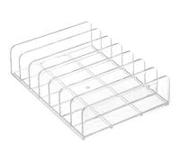Abaodam Acrylic Eye Shadow Display Stand Multi-compartment Design and Built-in Dividers, Large Capacity Makeup Organizer for Vanity, Sl nd Stylish Makeup Storage Holder