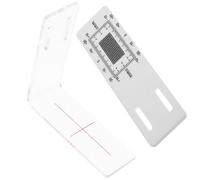 Abaodam Acrylic L Shape Crack Measuring Ruler for Accurate Crack Width Measurement in Architecture, White Measuring Tool Suitable for Building Inspection and Construction Use