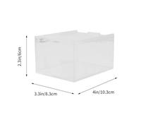 Abaodam Acrylic Leak-Proof Reptile Breeding Box 10.3X8.3X6Cm One-Piece Climbing Pet Feeding Container for and Spiders