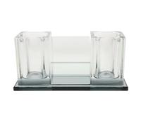 Abaodam Acrylic Microphone Stand with 2-slot Design for Higher Stability and Accurate Balance, Black Desk Mic Holder Suitable for Home Studio and Live Sound Applications