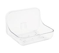 Abaodam Acrylic Soap Dish with Adhesive Design and Draining Feature for Bathroom and Kitchen Holder Soap Container No Drill Installation Simple and Creative Style