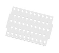 Abaodam Acrylic Wall Mounted Earring Holder Hanging Holes Space-saving White Jewellery Storage Rack for Long Earrings for Bedroom or Closet Organising