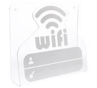 Abaodam Acrylic Wifi Password Sign Stand for Desk with Reusable and Easy to Clean Design, Suitable for Cafes and Homes, Stylish Network Access Display Board