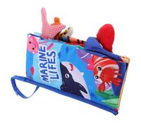 Abaodam Activity Book Portable Crinkle Cloth Book for Boy Girl High Contrast Fabric Design for Bedtime and Travel Newborn Sensory Development Lightweight and Quiet