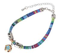 Abaodam Adjustable Breakaway Cat Collar with Bell Bohemian Style Pet Necklace Blue Kitten Collar Safety Buckle Easy Release for Cats