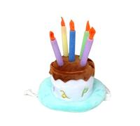 Abaodam Adjustable Cartoon Style Pet Birthday Hat with Cake Candle Design, Comfortable Nonwovens and Cotton Material, for Yorkie Dog Birthday Party and Other Events