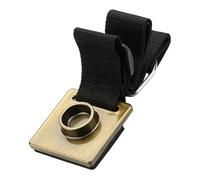 Abaodam Adjustable Cello Endpin Stop Non-slip Anchor Pad with Wide Strap and Golden Oxford Cloth Material for Secure Performance and Practice