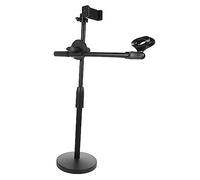 Abaodam Adjustable Desktop Mic Stand Telescopic Arm and Phone Clip Versatile Holder for Streaming Podcasting and Live and Multi-angle Support