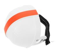 Abaodam Adjustable Dog Safety Helmet with Ear Holes and Chin Strap, Small to Medium Pet Motorcycle Helmet for Outdoor Riding and Driving, White Orange M Size