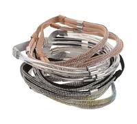 Abaodam Adjustable Elastic Shoe Straps Prevent Slipping 5pairs for High Heels Black White Transparent and Rose Gold Colours Suitable for Sandals and Slippers