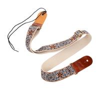 Abaodam Adjustable Embroidered Ukulele Shoulder Strap for Adult Size Ukulele Sturdy Crossbody Design Compatible Soprano Concert and