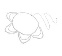 Abaodam Adjustable Faux Pearl Waist Chain Belt for Women Dresses Elegant Multilayer Beaded Waist Jewelry with Custom Fit Imitation Pearls for Formal Parties and Casual Outfits