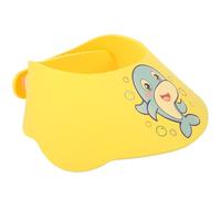 Abaodam Adjustable Kids Hair-Washing Visor Bathing Cap with Peaked Design, Waterproof Baby Shower Hat for Hair and Eye Protection, Yellow for Children and Infants