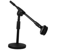 Abaodam Adjustable Microphone Stand for Streaming Podcasting and Live Broadcasting Telescopic Tabletop Mic Bracket Clip Suitable for Microphones