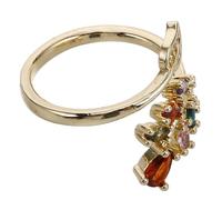 Abaodam Adjustable Nature Leaf Ring with Delicate Flower Design, Geometric Open Band Wrap Ring for Women, Dainty Silver Tone Jewelry for Everyday Wear