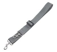 Abaodam Adjustable Nylon Snare Drum Strap 3.6cm Wide Silver Grey Tiger Head Hook for Marching Snare Drum and Stage Performance