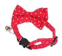 Abaodam Adjustable Pet Collar with Bell and Detachable Bow Tie Fashionable Accessory for Dogs and Cats for Festivals and Parties Bright Colors and Anti-lost Design
