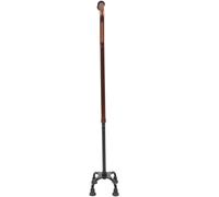 Abaodam Adjustable Portable Aluminum Alloy Elderly Quad Cane with Ergonomic Handle, Non-slip Four-legged Walking Stick for Climbing Stairs and Daily Mobility Aid