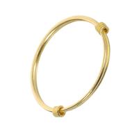 Abaodam Adjustable Push-pull Bracelet Copper Bangle with Golden Finish Fashionable Open Design for Boys and Jewelry Gift for Birthdays Holidays and Special Occasions