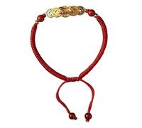 Abaodam Adjustable Red String Woven Bracelet with Mythical Beast Charm, Handmade Braided Wrist Rope for Women, Lucky Feng Shui Jewelry for Wealth and Good Fortune, 1 Pcs