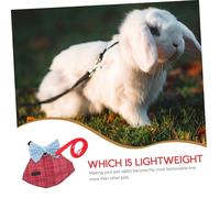 Abaodam Adjustable Small Rabbit Harness with Leash Set Stylish Suit Design Bunny Harness for Small Animals Comfortable Fit for Parties Holidays and Outdoor Walks