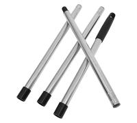 Abaodam Adjustable Stainless Steel Mop Handle 4-Section Extendable Pole with Threaded End and Hanging Hole Black Versatile Compatibility for Mop Replacement for Household Cleaning