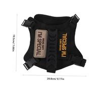 Abaodam Adjustable Tactical Cat Vest Harness with Leash Escape Dog Hiking Vest Design Padded Black Puppy Harness for Secure Outdoor Walking and Training