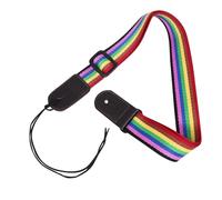 Abaodam Adjustable Ukulele Strap Dark Rainbow Fabric Lightweight for Soprano Tenor Concerts Beginner-friendly Secure Fit Shoulder Strap for Travel and Live Performances
