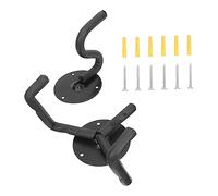 Abaodam Adjustable Wall Mount Guitar Hanger for Acoustic Electric Bass and Ukulele Space-saving Horizontal Display Rack Detachable Hooks