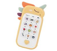 Abaodam Adorable Cartoon Musical Phone Simulated Cell Phone for Early Education Soft Sensory for Newborns Comfortable for Hands Engaging Design to Develop Hearing and Thinking Skills