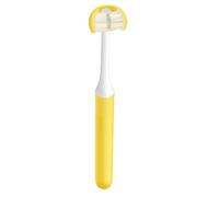 Abaodam Adult Manual Toothbrush with Triple-Head Design and Ergonomic Grip for Comprehensive Teeth Cleaning and Cavity Prevention