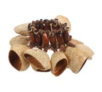 Abaodam African Drummer Bells Nut Shells Handbell Dance Accessories Bracelet for Men Women Tribal Percussion Musical Instrument