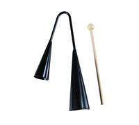 Abaodam Agogo Bell Two Tone Kids Instrument with Wooden Stick Dual Tone Percussion Toy for Boys and Girls Early Education Samba Musical Instrument