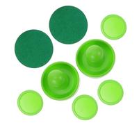 Abaodam Air Hockey Puck Replacement Green Pushers and Goalies Kit for Game Tables Table Hockey Accessories