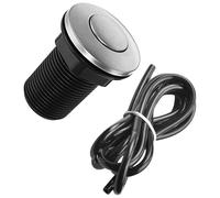 Abaodam Air Pneumatic Push Button Switch Black Colour for Food Waste Processor 32mm Stainless Steel Easy to Install and Decorative, Suitable for Kitchen Garbage Disposal Systems