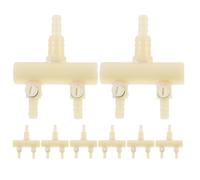 Abaodam Air Valve with Ways 8pcs 2 Pump Aquarium Outlet Splitter Plastic Oxygen Distributor Quiet Operation with Independent Switch for Fish Tank and Home and Office Use